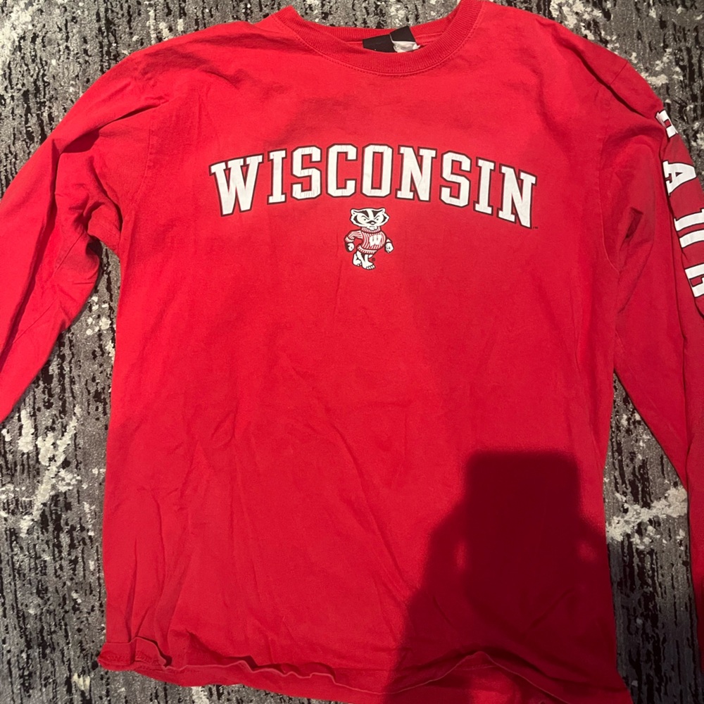 Gear For Sports Red Wisconsin Long Sleeve Tee